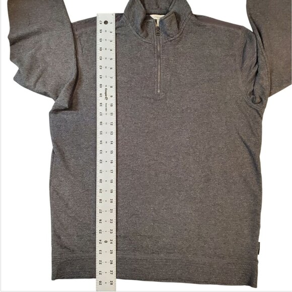 Calvin Klein Quarter Zip Sweater Mens Size Medium Gray Turtleneck Pullover - Picture 7 of 10